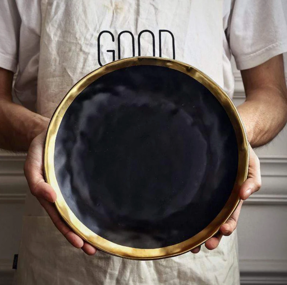 Onyx Porseleinen Borden Set (2-delig)
