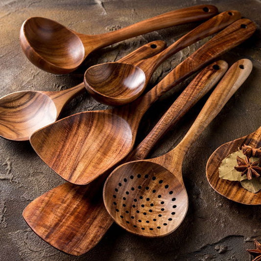 Houten Kookgerei Set (6-delig)
